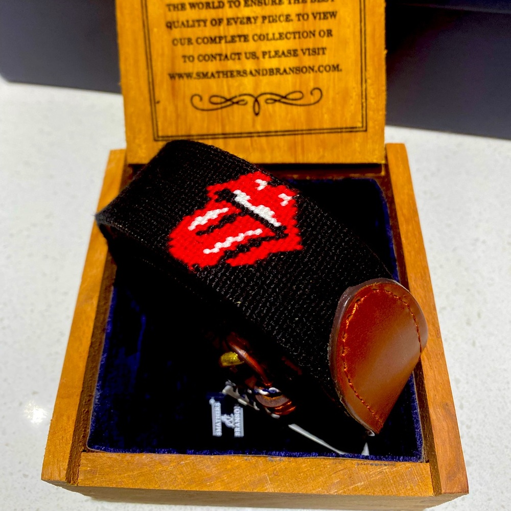 Smathers & Branson Needlepoint Belt (The Rolling Stones) 36”